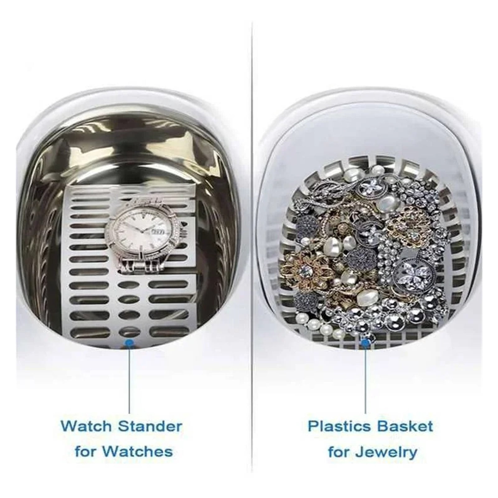 600ml Ultrasonic Cleaner Bath Timer for Jewelry Parts Glasses Manicure Stones Cutters Brush Ultrasound Boxc