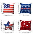 thumbnail image 3 of Kbndieu 4th of July Decorations Pillow Covers 18x18 Inch Set of 4 Independence Day Patriotic Throw Pillow Case American Flag Stars and Stripes Cushion Case for Sofa Couch Bed Home Outdoor, 3 of 7