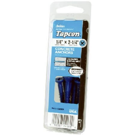 

ITW Brands 24150 0.19 x 1.25 in. Phillips Flat Head Concrete Anchors Pack of 8