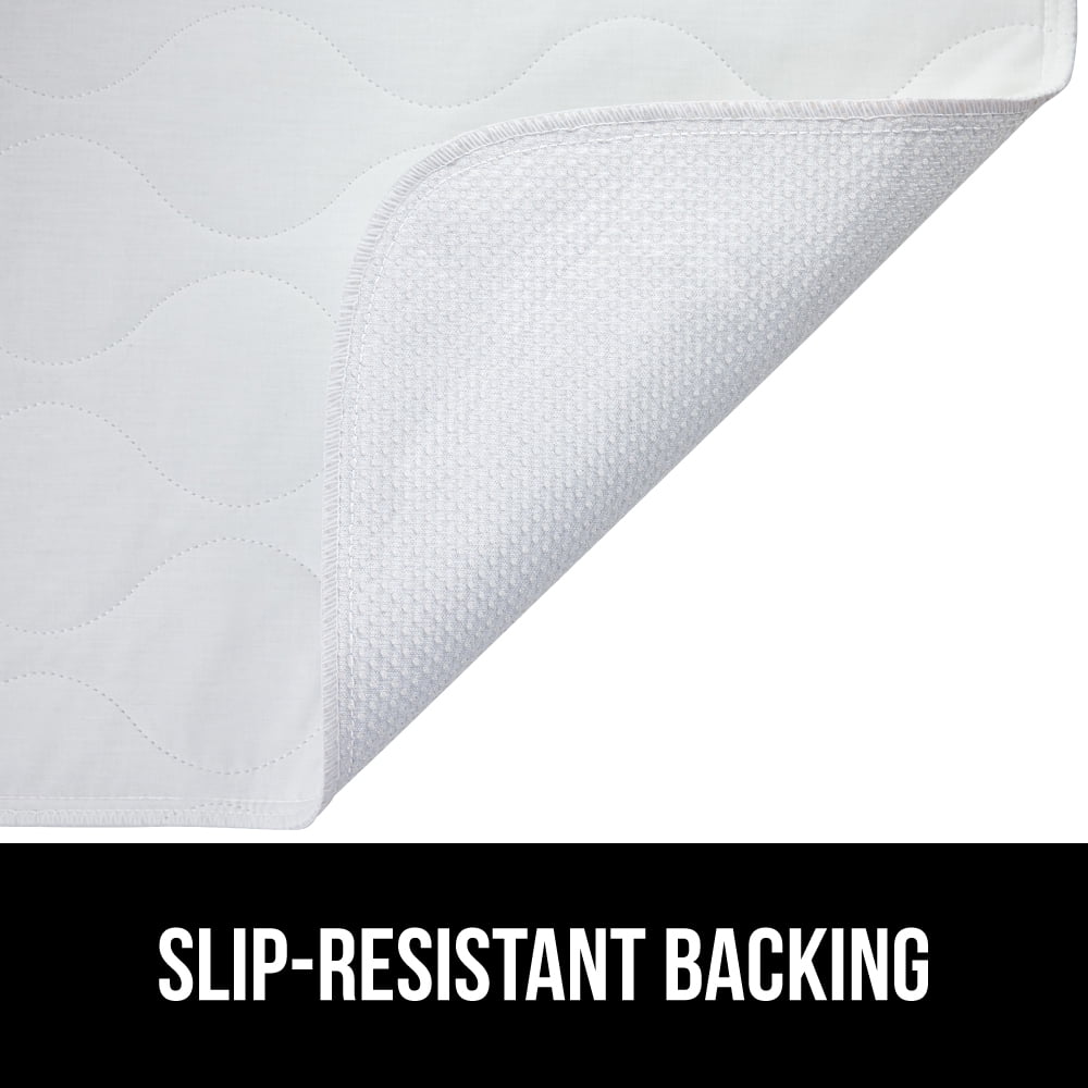 GORILLA GRIP Washable Mattress Incontinence Pads, Reusable Waterproof Protection Pad, 52x34 2 Pack