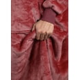 thumbnail image 6 of Catalonia Oversized Hoodie Blanket Sweatshirt, Comfortable Sherpa Lounging Pullover for Adults, Gifts for Women, Wine, 6 of 7