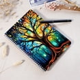 thumbnail image 4 of Spiral Notebook,College Ruled Journal,8.26" x 5.71" 50 Sheets/100 Pages,2 Pack - Colorful Tree With Many Branches And Leaves in The Forest At Night, 4 of 7