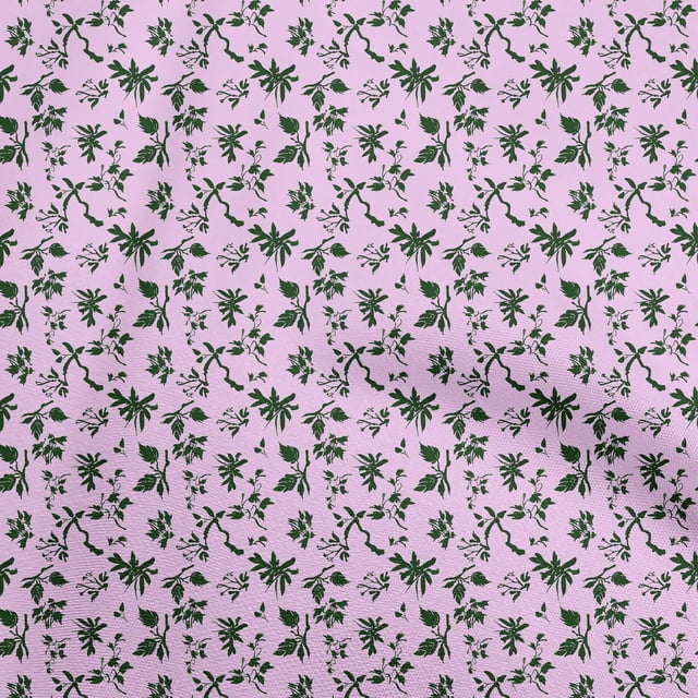 oneOone Polyester Lycra Light Pink Fabric Florals Dress Material Fabric Print Fabric By The Yard 56 Inch Wide