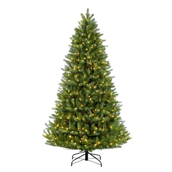 Puleo International 9 ft Pre-Lit Glacier Fir Artificial Christmas Tree with 1000 UL-Listed Clear Lights
