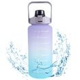 thumbnail image 1 of ODOMY 2L Extra Large Motivational Water Bottle with Handle & Removable Straw Water Jug to Ensure You Drink Enough Water Daily, 1 of 9