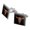 Silver, variant on Bull Skull Day Of The Dead Square Cufflink Set - Silver or Gold