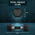 thumbnail image 5 of Yes4All Rubber Hex Dumbbell, 5 lb, Pair, 5 of 5