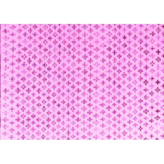 Ahgly Company Indoor Rectangle Abstract Pink Modern Area Rugs, 5' x 7'