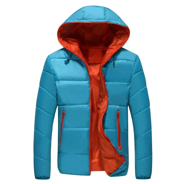 Men Winter Warm Cotton Jacket Ski Snow Thick Hooded Puffer Coat Parka  Quilted US