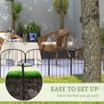 thumbnail image 4 of Outsunny 4 Panel Decorative Garden Fence No Dig Fence Animal Barrier Black, 4 of 10