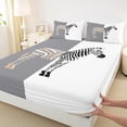 thumbnail image 3 of Homewish Teenagers Animal Zebra Twin Sheet Sets 3pcs,Abstract Geometric Stripes Twin Fitted Sheet Microfiber,Black Grey White Breathable Flat Sheet,Ultra Soft Home Decor, 3 of 7
