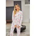 thumbnail image 4 of RH Pajamas Women Printed Sleepwear Button Down Lounge Soft Summer Pjs Long Set S-XXL RHW4042-A-M, 4 of 9