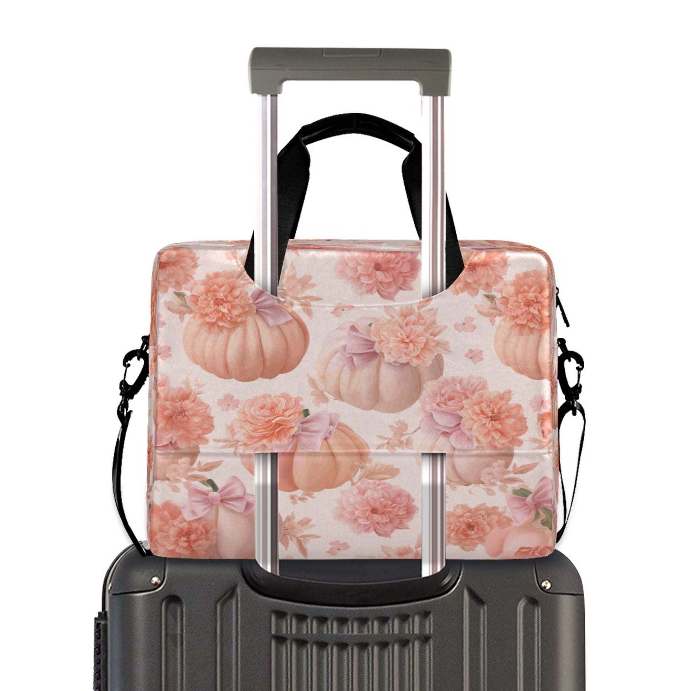 16" Laptop Tote Bag Laptop Sleeve Case Computer Briefcase for Work & Travel Pastel Pink Pumpkins