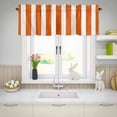 thumbnail image 5 of Valances for Windows Geometric Abstract Orange White Stripes Rod Pocket Short Curtain for Bathroom Living Room Bedroom Modern Minimalist Line 1 Panel 42x12in, 5 of 9
