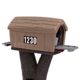 thumbnail image 3 of Large traditional Plastic Residential Mailbox, Post Mount Combo Kit with 2 Access Doors for Home, Apartment, Community, Dorm and Outdoor, Brown, 3 of 5