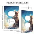 thumbnail image 3 of Daiia Blue Sky Winged Cat Pattern Decorator Wall Plate Child Safe Outlet Cover, Switch and Outlet Covers,Size 1-Gang 5.0" x3.0" , Polycarbonate Thermoplastic-Style S, 3 of 6