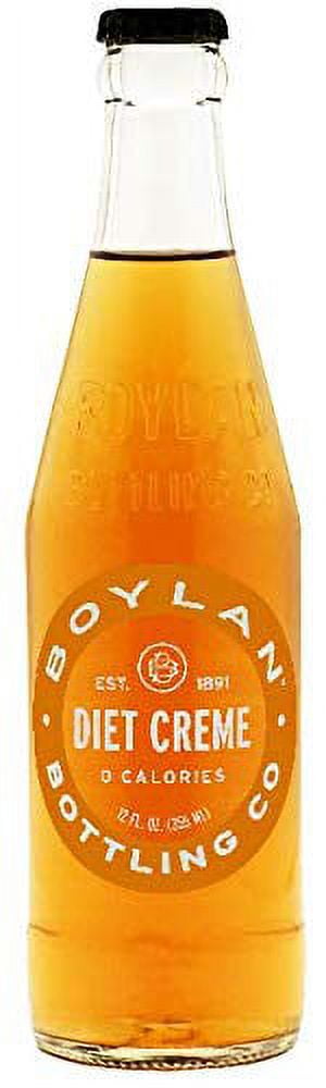 Boylan Bottling Pure Cane Sugar Soda Pop, Diet Cream Soda, 12 oz Glass Bottles (Pack of 6)
