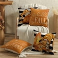 thumbnail image 2 of Fall Pillow Covers 20x20 Thanksgiving Farmhouse Decorations Black Striped Maple Leaf Pumpkin Outdoor Fall Decor Throw Pillow Covers Gnomes Autumn Harvest Cushion Case for Sofa Couch Set of 4, 2 of 6