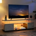 thumbnail image 6 of Cubehom 63'' LED TV Stand Entertainment Center with Storage Wood Gaming TV for 70 inch TV, Gray, 6 of 6