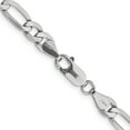 thumbnail image 3 of 14K White Gold Figaro Chain Necklace 24 inch 6 mm Flat with Lobster Clasp, 3 of 4