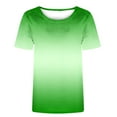 thumbnail image 5 of Riecok Summer Short T-Shirts for Girls Round Neck Short Sleeve Comfortable Shirt Kids Clothes Toddler Kids Girls Casual Loose Shirts Green 2XL, 5 of 5