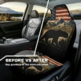 thumbnail image 4 of Yuyamidu Bear Car Seat Covers Set of 2 Waterproof Front Seat Covers American Flag Front Seat Cover Universal Fit for Auto Truck Van SUV, 4 of 7