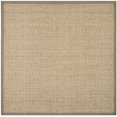 thumbnail image 2 of SAFAVIEH Natural Fiber Collection 7' Square Grey NF114P Border Basketweave Seagrass Area Rug, 2 of 2