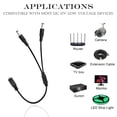 thumbnail image 2 of Aprelco DC Power 1 Female to 2 Male Splitter 2.1*5.5mm 12V Pigtail Cable Plug Wire, 2 of 5