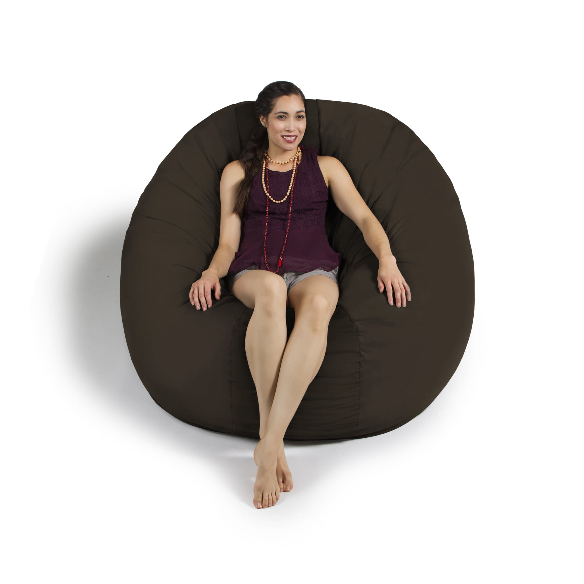 Jaxx 6 Foot Cocoon Large Bean Bag Chair For Adults Chocolate
