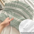 thumbnail image 4 of Twin XL Size Fitted Sheet Set - Sage Green Striped 2 Piece Bedding Sets 16" Deep Pocket Fitted Sheet with 1 Pillowcases, Farmhouse Stripes Modern Vintage Brushed Microfiber Hotel Luxury Bed Sheets, 4 of 9