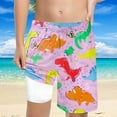 thumbnail image 2 of NAFUU Toddler Boys Swimsuit Print Swimming Shorts With Lace Up High Waisted Loose Casual Beachwear For Babies Sizes 14-16 Years, 2 of 5