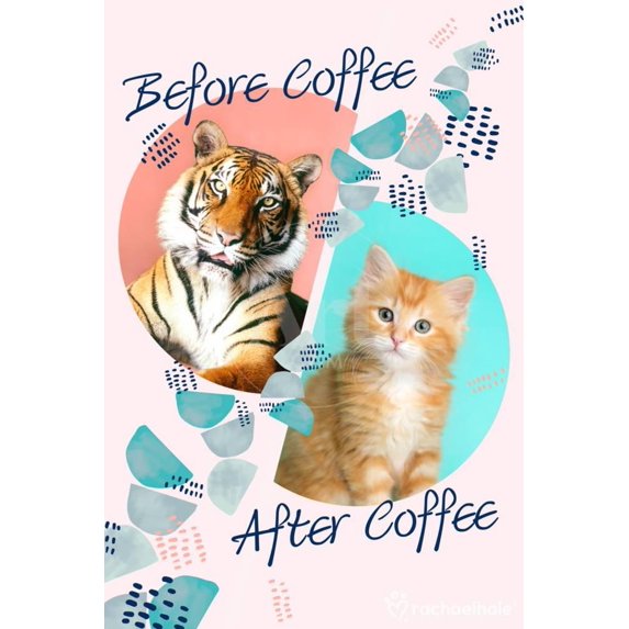 Before Coffee, After Coffee, Unframed Poster Wall Art by Rachael Hale Sold by Art.Com