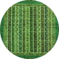 thumbnail image 1 of Ahgly Company Indoor Round Abstract Green Modern Area Rugs, 6' Round, 1 of 4