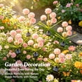 thumbnail image 3 of Rirool Solar Pink Hydrangea Flower Stake Lights, 3-Head Warm White LED Outdoor Waterproof Garden Pathway Lights for Yard Lawn Patio, Romantic Dusk-to-Dawn Landscape Decor, 2 Pack, 3 of 8