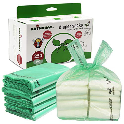 Premium Disposable Tie Handle Nappy Bags Fragranced Scented Baby Changing 