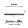 thumbnail image 4 of FurHaven Pet Dog Bed | Deluxe Memory Foam Faux Sheepskin & Flannel Paw Decor Print Mattress Pet Bed for Dogs & Cats, Dark Espresso, Jumbo, 4 of 7