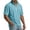 Light Blue #094, variant on Short Sleeve Waffle Shirts for Men Quarter Zip Pullover Casual Slim Fit Stand Collar Polo Shirt Knit Tops