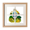 thumbnail image 1 of Honduras North America National Emblem Frame Wall Tabletop Display 4 Openings Picture, 1 of 3