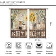 thumbnail image 4 of Farmhouse Sunflower Kitchen Curtains 27.5Wx39H Inch Rod Pocket Rustic Floral Flower Vintage Retro Coffee Art Printed Country Hummingbird Living Room Bedroom Window Drapes Treatment 2 Panels, 4 of 5