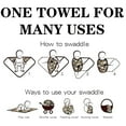 thumbnail image 3 of Floral Print Newborn Receiving Blanket With Headband, Soft Baby Nursery Swaddle Wrap For Enhanced Sleep, 3 of 8