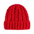 thumbnail image 2 of D-GROEE Women's Winter Beanie Warm Acrylic Fiber - Thick Slouchy Cable Knit Skull Hat Ski Cap, 2 of 8