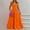 Orange, variant on Women 2 Piece Outfits Sleeveless Crop Top High Waist Long Skirt Set