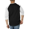 thumbnail image 4 of Hat and Beyond Men's Basic Baseball Raglan 3/4 Sleeve Athletic Crew Neck T-Shirts, 4 of 6