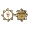 thumbnail image 1 of Bollos de comida china harina blanca deliciosa uu Broche de flores, regalo de joyería para mujeres y niñas Unbranded M, 1 of 3