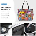 thumbnail image 3 of Beach Bag - Sumer Stamp Pattern Large Beach Tote Bag, Beach Bags For Women With Zipper Beach Essentials, Swim Pool Bag Large Tote, 3 of 7