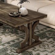 Sharpsville Farrmhouse Wood Rectangle Coffee Table, Reclaimed Oak