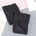 thumbnail image 2 of Un par de guantes profesionales de ciclismo, culturismo, mancuernas, fitness, levantamiento de pesas, gimnasio, adultos, guantes protectores transpirables de medio dedo, talla L (negro), 2 of 5