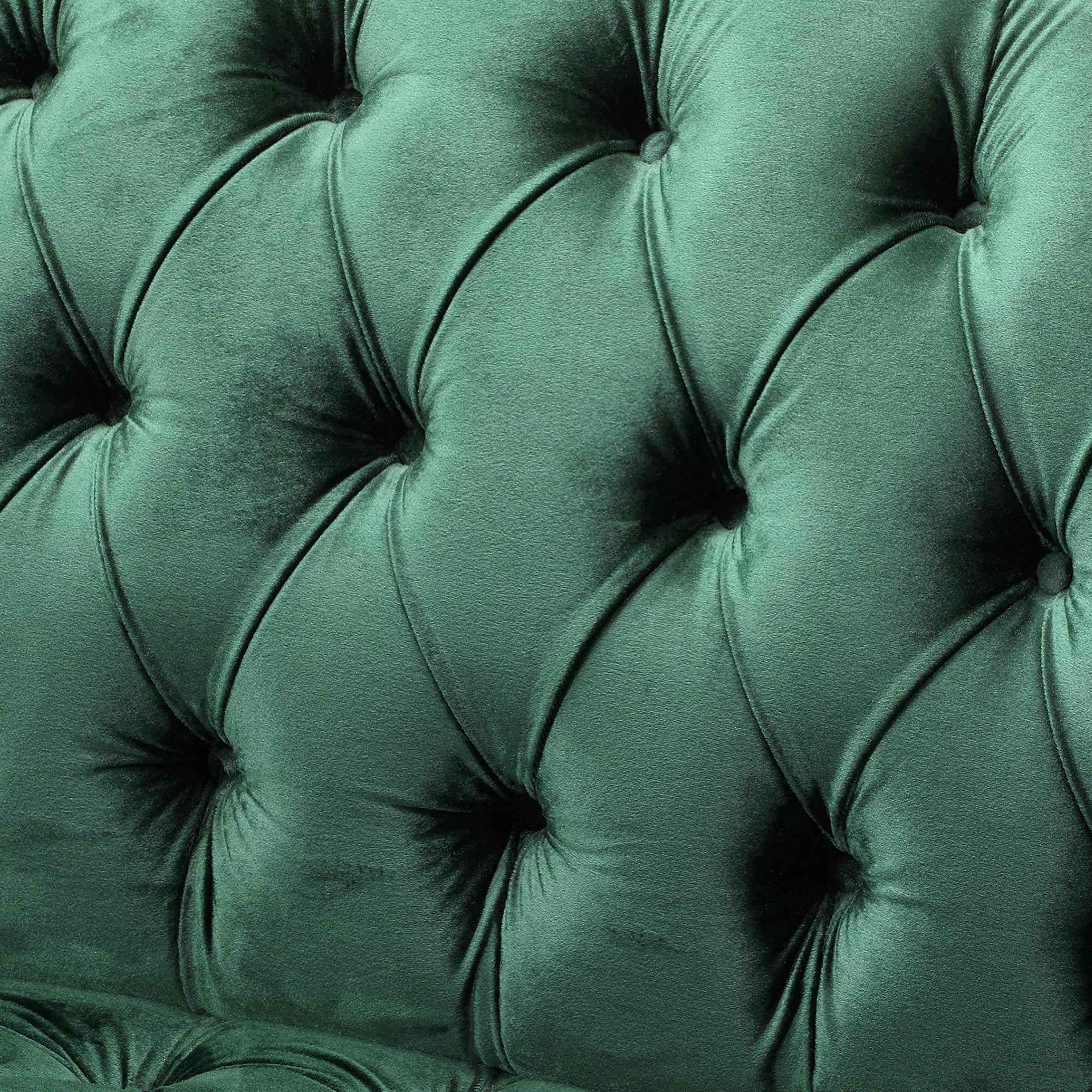 Christopher Knight Home 3-Seat Velvet Tufted Sofa, Contemporary Couch with Wooden Legs, Emerald