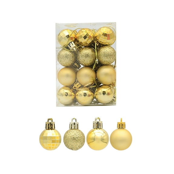 Gold Gold Christmas Ball Ornaments 24 Pack Shatterproof Tree Decor For Holiday Home Decoration