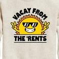 thumbnail image 3 of Instant Message - Vacay From The Rents - Toddler & Youth Crewneck Fleece Sweatshirt, 3 of 6